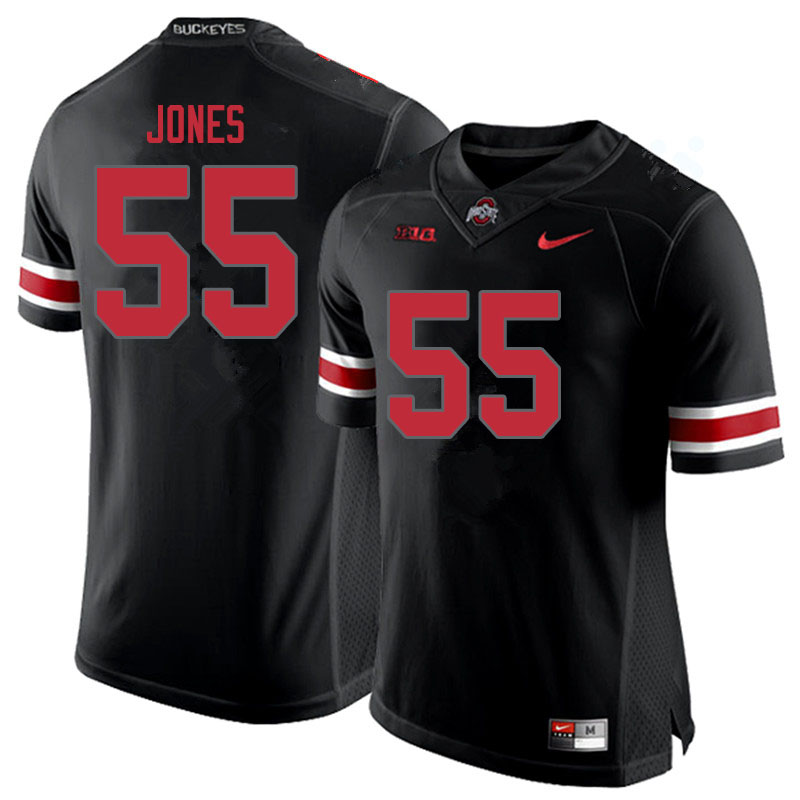 Ohio State Buckeyes #55 Matthew Jones College Football Jerseys Sale-Blackout